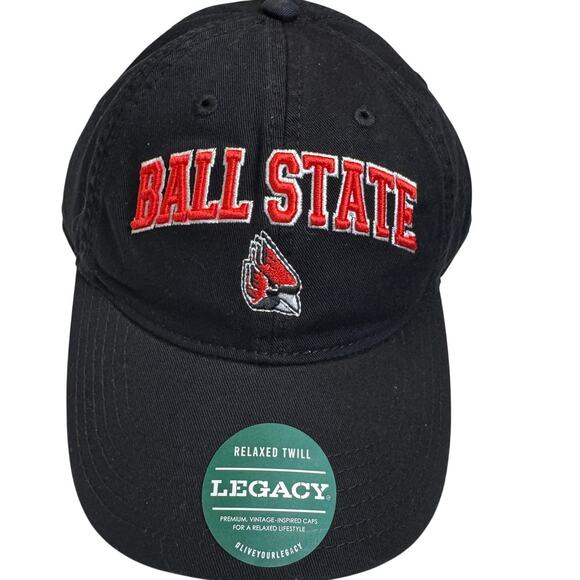 Legacy Other - Ball State University Arch Legacy Hat Black and Red NWT